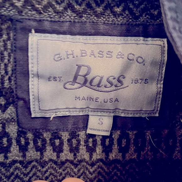 Bass Vintage 100% cotton navy jacket - Picture 3 of 4